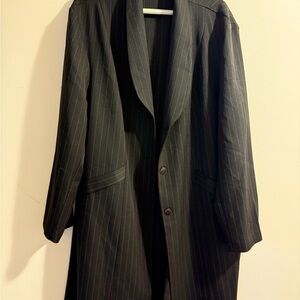 Addition Elle Black Pinstripe long Blazer